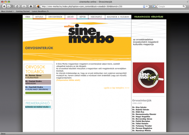 Sine-morbo web